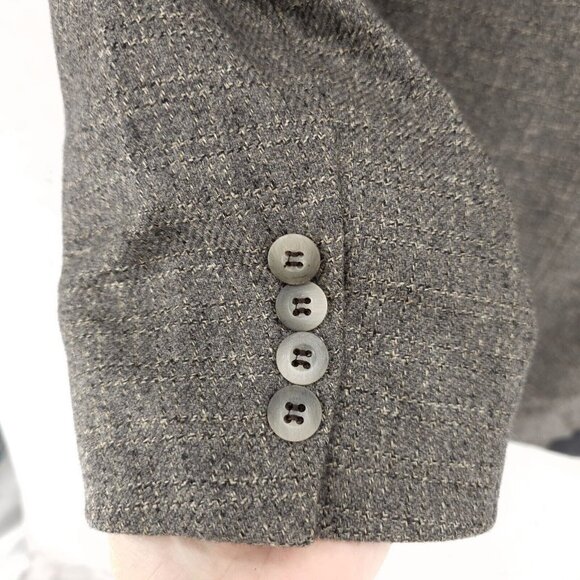 Nordstrom Ermenegildo Zegna Cloth 100% Cashmere Soft Gray Check Blazer Est. 46R - Picture 6 of 8